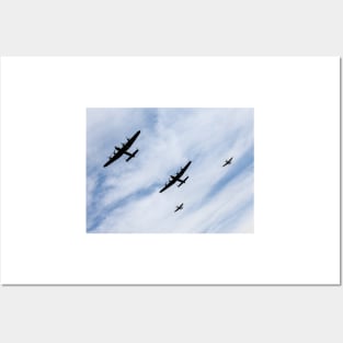 RAF Lancasters and Spitfires Posters and Art